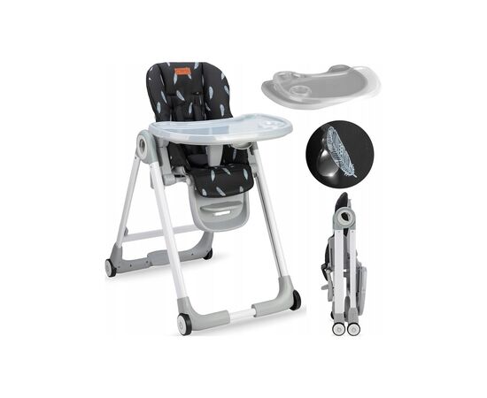 Стілець для годування MoMi Luxuria Black (KRKA00017), зображення 2 Стілець для годування MoMi Luxuria Black (KRKA00017), зображення 2