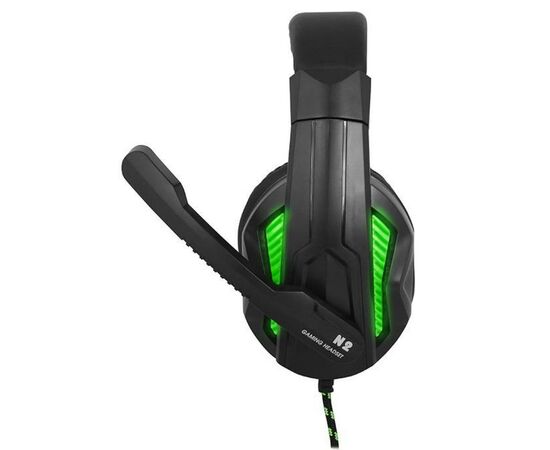 Наушники Gemix N2 LED Black-Green Gaming, изображение 3 Наушники Gemix N2 LED Black-Green Gaming, изображение 3