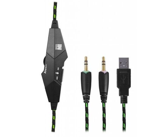 Наушники Gemix N2 LED Black-Green Gaming, изображение 4 Наушники Gemix N2 LED Black-Green Gaming, изображение 4