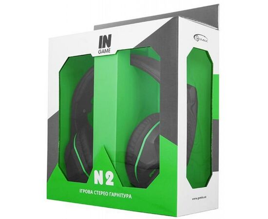 Наушники Gemix N2 LED Black-Green Gaming, изображение 5 Наушники Gemix N2 LED Black-Green Gaming, изображение 5