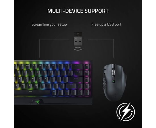Мышка Razer Naga V2 Hyperspeed Wireless Black (RZ01-03600100-R3G1), изображение 4 Мышка Razer Naga V2 Hyperspeed Wireless Black (RZ01-03600100-R3G1), изображение 4