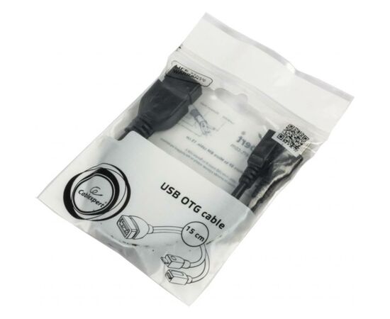 Дата кабель OTG USB 2.0 AF to Micro 5P M+F 0.15m Cablexpert (A-OTG-AFBM-04), изображение 2 Дата кабель OTG USB 2.0 AF to Micro 5P M+F 0.15m Cablexpert (A-OTG-AFBM-04), изображение 2
