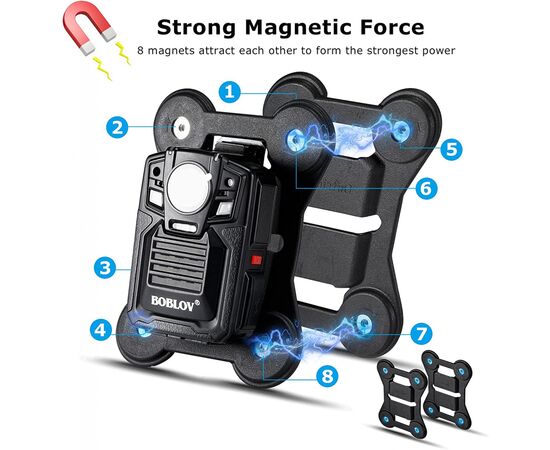 Крепление для видеокамеры BOBLOV 8pcs Magnet Mount, изображение 7 Крепление для видеокамеры BOBLOV 8pcs Magnet Mount, изображение 7