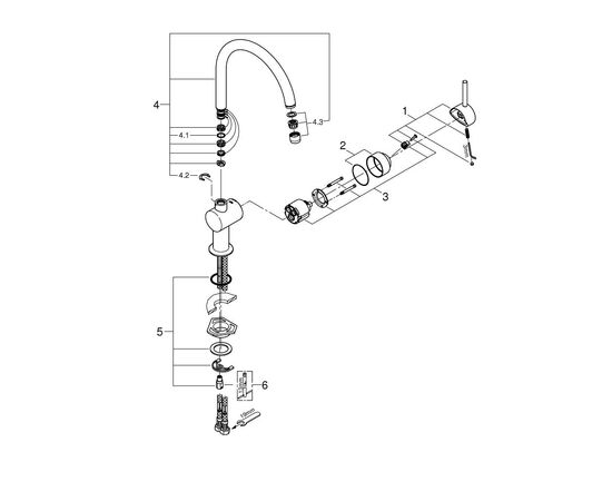 Смеситель Grohe 32917000 (CV030531), изображение 4 Смеситель Grohe 32917000 (CV030531), изображение 4