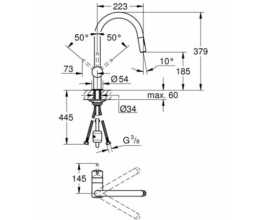 Смеситель Grohe 32321002 (CV030530), изображение 3 Смеситель Grohe 32321002 (CV030530), изображение 3