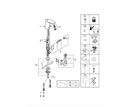 Смеситель Grohe 36366001 (CV030528), изображение 4 Смеситель Grohe 36366001 (CV030528), изображение 4
