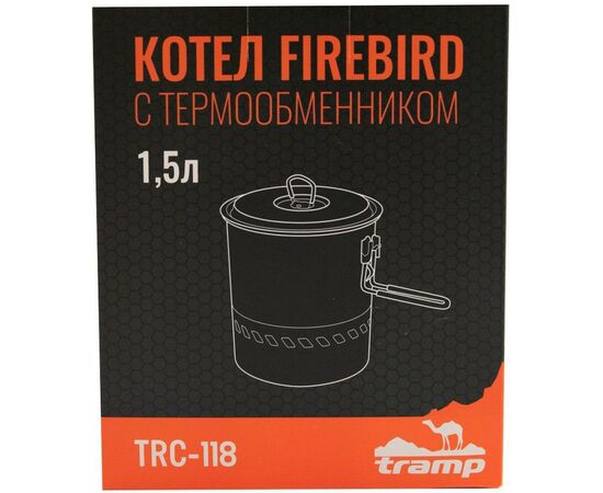 Котел туристичний Tramp анодований з теплообмінником 1,5 л (TRC-118), зображення 6 Котел туристичний Tramp анодований з теплообмінником 1,5 л (TRC-118), зображення 6