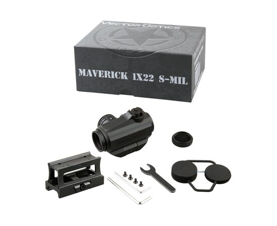 Прицел Vector Optics Maverick 1x22 Red Dot Scope S-MIL (SCRD-41), изображение 11 Прицел Vector Optics Maverick 1x22 Red Dot Scope S-MIL (SCRD-41), изображение 11