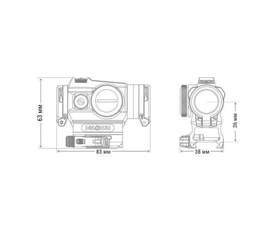Прицел Holosun HE515GT-GR (747017), изображение 6 Прицел Holosun HE515GT-GR (747017), изображение 6