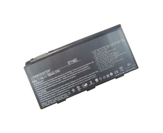 Аккумулятор для ноутбука MSI MSI BTY-M6D 7800mAh 6cell 11.1V Li-ion (A47040), изображение 2 Аккумулятор для ноутбука MSI MSI BTY-M6D 7800mAh 6cell 11.1V Li-ion (A47040), изображение 2