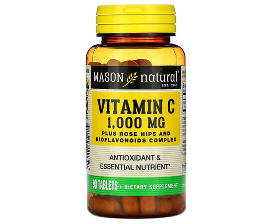 Витамин Mason Natural Витамин C 1000 мг с Шиповником и Биофлавоноидами, Vitamin C, (MAV11739)