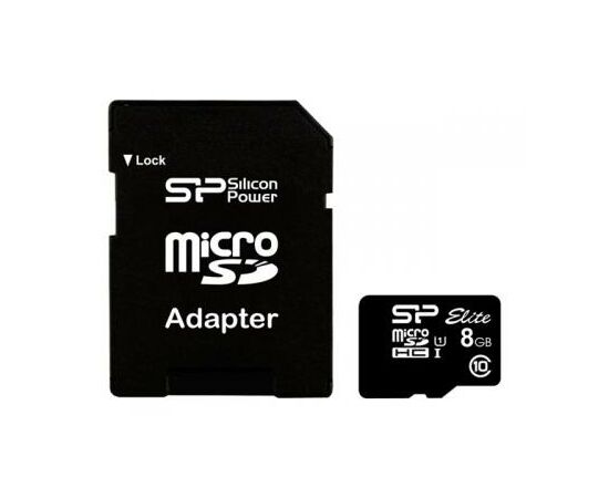 Карта пам'яті Silicon Power 8Gb microSDHC class 10 (SP008GBSTHBU1V10SP)