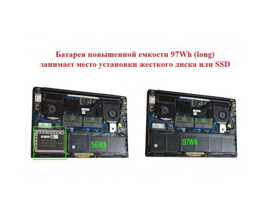 Аккумулятор для ноутбука Dell XPS 15-9560 (short) H5H20, 56Wh (4649mAh), 3cell, 11.4V, Li- (A47314), изображение 4