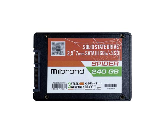 Накопитель SSD 2.5" 240GB Mibrand (MI2.5SSD/SP240GBST), изображение 2 Накопитель SSD 2.5" 240GB Mibrand (MI2.5SSD/SP240GBST), изображение 2