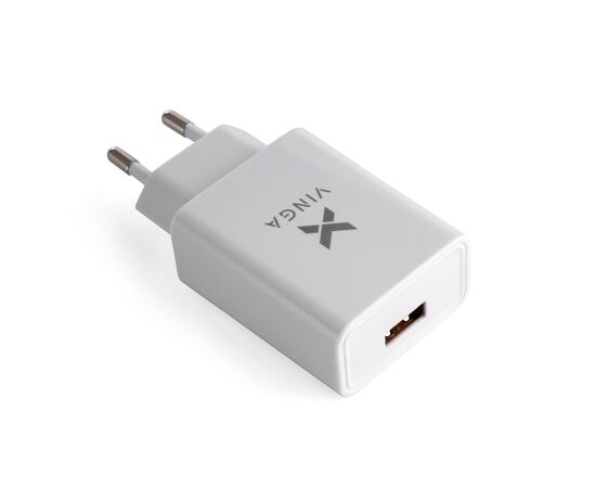 Зарядное устройство Vinga QC3.0 Quick Wall Charger 1xUSB 18W Max (VWCQAW), изображение 2 Зарядное устройство Vinga QC3.0 Quick Wall Charger 1xUSB 18W Max (VWCQAW), изображение 2