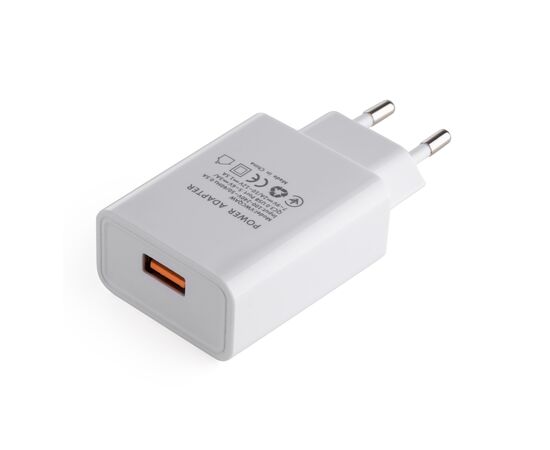 Зарядное устройство Vinga QC3.0 Quick Wall Charger 1xUSB 18W Max (VWCQAW), изображение 3 Зарядное устройство Vinga QC3.0 Quick Wall Charger 1xUSB 18W Max (VWCQAW), изображение 3