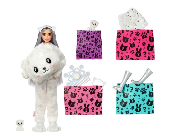 Кукла Barbie Cutie Reveal Зимний блеск в костюме полярного медведя (HJL64), изображение 3 Кукла Barbie Cutie Reveal Зимний блеск в костюме полярного медведя (HJL64), изображение 3