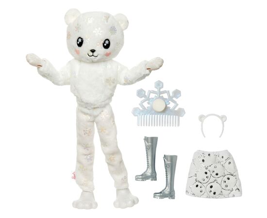 Кукла Barbie Cutie Reveal Зимний блеск в костюме полярного медведя (HJL64), изображение 6 Кукла Barbie Cutie Reveal Зимний блеск в костюме полярного медведя (HJL64), изображение 6