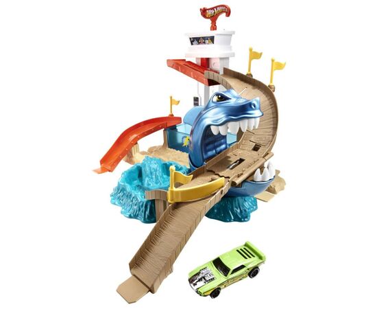 Автотрек Hot Wheels Охота на акулу серии "Измени цвет" (BGK04), изображение 2 Автотрек Hot Wheels Охота на акулу серии "Измени цвет" (BGK04), изображение 2