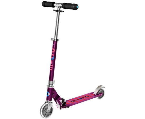 Самокат Micro Sprite Purple stripe LED (SA0219)