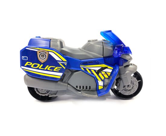 Спецтехніка Dickie Toys Поліцейський мотоцикл з висувним знаком (3302031), зображення 2 Спецтехніка Dickie Toys Поліцейський мотоцикл з висувним знаком (3302031), зображення 2