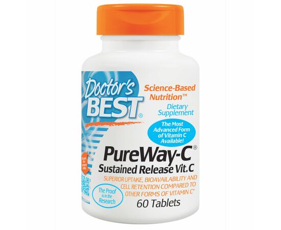 Витамин Doctor's Best Витамин С 12-Часовой, Pure Way, 60 таблеток (DRB-00191)
