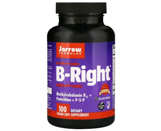 Вітамін Jarrow Formulas Вітаміни В-комплекс, B-Right, 100 гелевих капсул (JRW-01006)