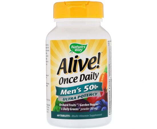 Мультивитамин Nature's Way Мультивитамин для Мужчин 50+, Alive! Once Daily, Men's 50+ M (NWY-15691)