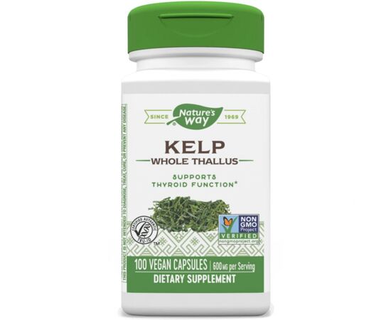 Трави Nature's Way Ламінарія, Kelp, 600 мг, 100 капсул (NWY14500)