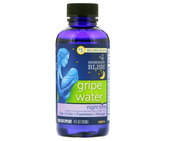 Мультивитамин Mommy's Bliss Детская Водичка от Коликов, Ночная, Gripe Water, 120 мл (BAB-05410)