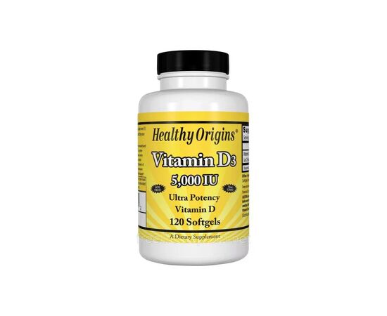 Вітамін Healthy Origins Вітамін D3, Vitamin D3, 5000 IU, 120 капсул (HO15334)