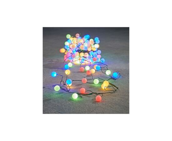 Гірлянда Luca Lighting кластер Кульки зелена струна 6,5 м, RGB (8720362027171)