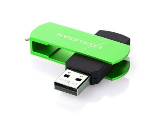 USB флеш накопитель eXceleram 32GB P2 Series Green/Black USB 2.0 (EXP2U2GRB32), изображение 2 USB флеш накопитель eXceleram 32GB P2 Series Green/Black USB 2.0 (EXP2U2GRB32), изображение 2