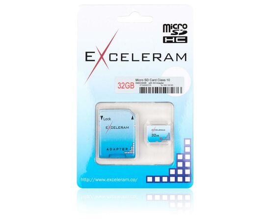 Карта памяти eXceleram 32GB microSD class 10 Color series (EMSD0006), изображение 2
