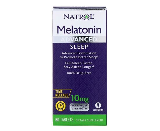 Амінокислота Natrol Мелатонін Повільного Вивільнення 10 мг, Melatonin Advanced S (NTL-05964)