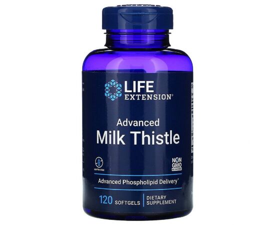 Трави Life Extension Силімарин (Розторопша), European Milk Thistle, 120 желатинов (LEX-19251)