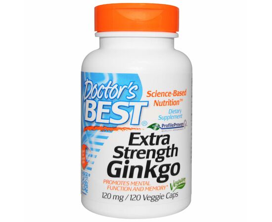 Травы Doctor's Best Супер Сильный Экстракт Гинкго 120мг, Profile Proven, 120 ге (DRB-00091)