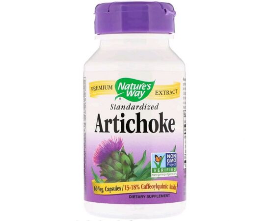 Травы Nature's Way Артишок, Artichoke, Standardized, Nature's Way 60 Капсул (NWY-64600)