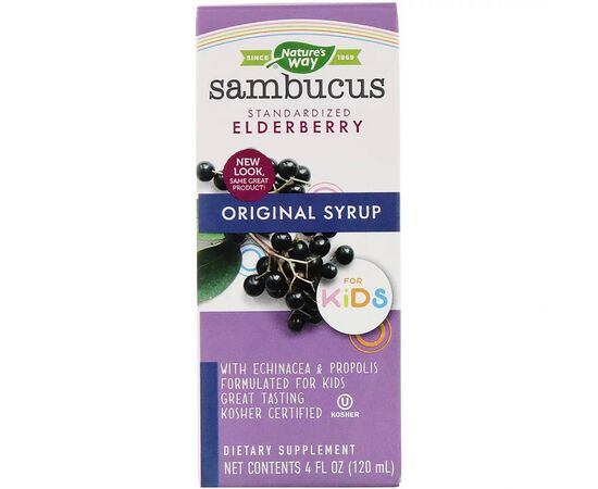 Травы Nature's Way Черная Бузина для Детей, Sambucus For Kids, 120 мл. (NWY-06973)