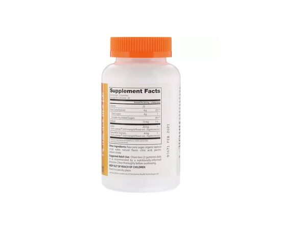 Антиоксидант Doctor's Best Зеаксантин и Лютеин, Lutein & Zeaxanthin, вкус манго, 60 же (DRB-00512), изображение 2 Антиоксидант Doctor's Best Зеаксантин и Лютеин, Lutein & Zeaxanthin, вкус манго, 60 же (DRB-00512), изображение 2