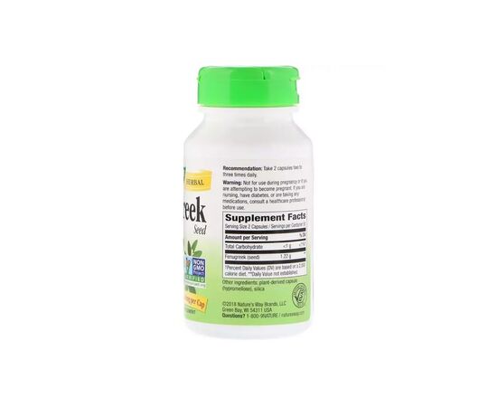 Травы Nature's Way Пажитник, Fenugreek Seed, 610 мг, 100 капсул (NWY-12800), изображение 2 Травы Nature's Way Пажитник, Fenugreek Seed, 610 мг, 100 капсул (NWY-12800), изображение 2