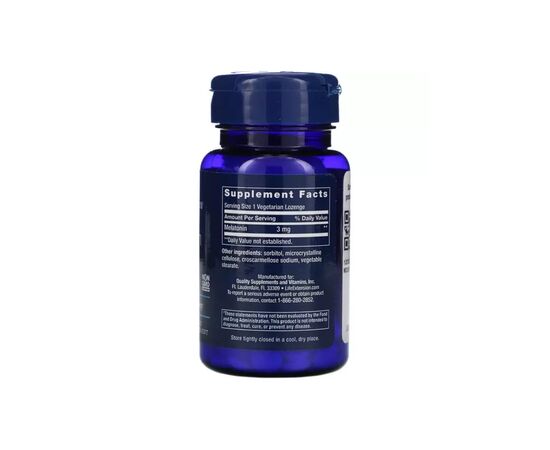 Антиоксидант Life Extension Мелатонин, Melatonin, 3 мг, 60 вегетарианских леденцов (LEX-33206), изображение 2 Антиоксидант Life Extension Мелатонин, Melatonin, 3 мг, 60 вегетарианских леденцов (LEX-33206), изображение 2
