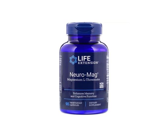 Мінерали Life Extension Магній L-треонат, Magnesium L-Threonate, Neuro-Mag, 90 капсу (LEX-16039)