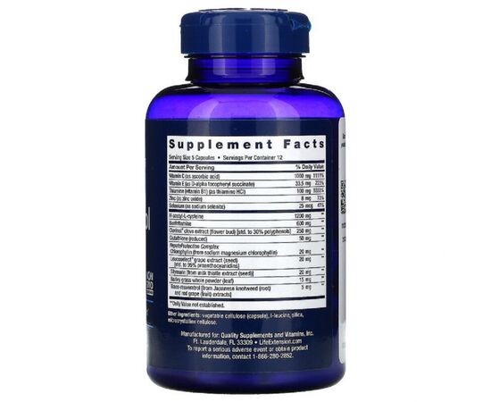 Витаминно-минеральный комплекс Life Extension Антиалкогольный комплекс, Anti-Alcohol Complex, 60 капсул (LEX22400), изображение 2 Витаминно-минеральный комплекс Life Extension Антиалкогольный комплекс, Anti-Alcohol Complex, 60 капсул (LEX22400), изображение 2