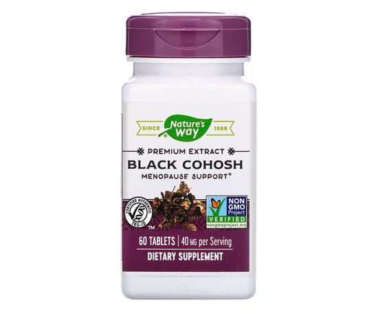 Травы Nature's Way Клопогон Стандартизированный, Black Cohosh, 40 мг, 60 табле (NWY60600), изображение 2 Травы Nature's Way Клопогон Стандартизированный, Black Cohosh, 40 мг, 60 табле (NWY60600), изображение 2
