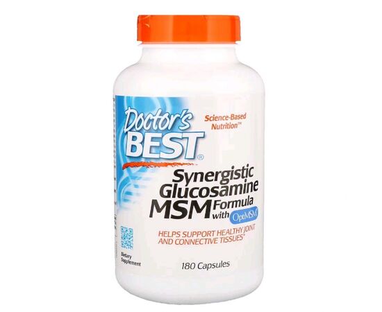 Витаминно-минеральный комплекс Doctor's Best Синергический Глюкозамин МСМ-Формула, OptiMSM, 180 капсул (DRB-00070)