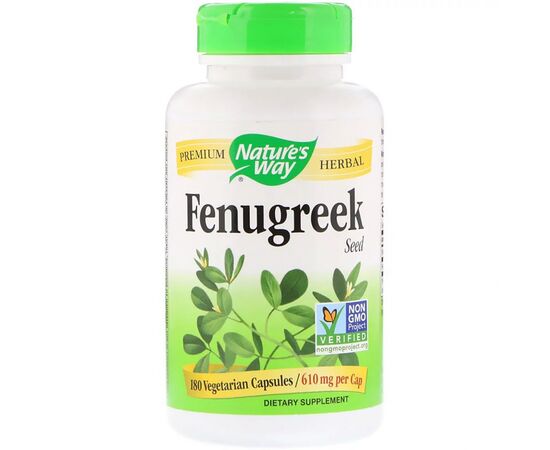 Травы Nature's Way Пажитник, Fenugreek Seed, 610 мг, 180 капсул (NWY-14610)