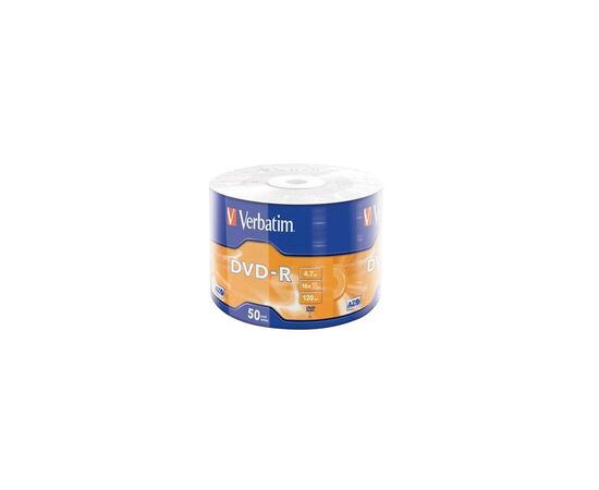 Диск DVD Verbatim 4.7Gb 16X Wrap-box 50шт MATT SILVER (43788)