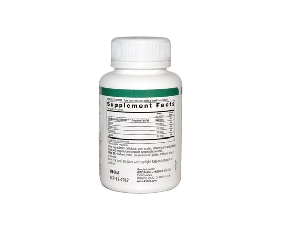 Трави Kyolic Екстракт часнику, для видалення дріжджового грибка та вулу (WAK-10241), зображення 2 Трави Kyolic Екстракт часнику, для видалення дріжджового грибка та вулу (WAK-10241), зображення 2