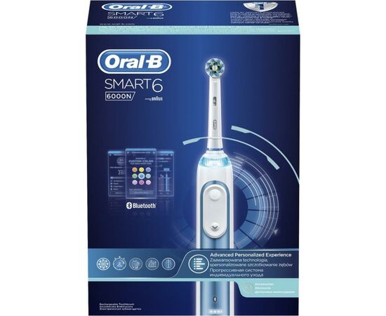 Электрическая зубная щетка Oral-B Smart 6 6000n D 700.535.5XP CR, изображение 2 Электрическая зубная щетка Oral-B Smart 6 6000n D 700.535.5XP CR, изображение 2